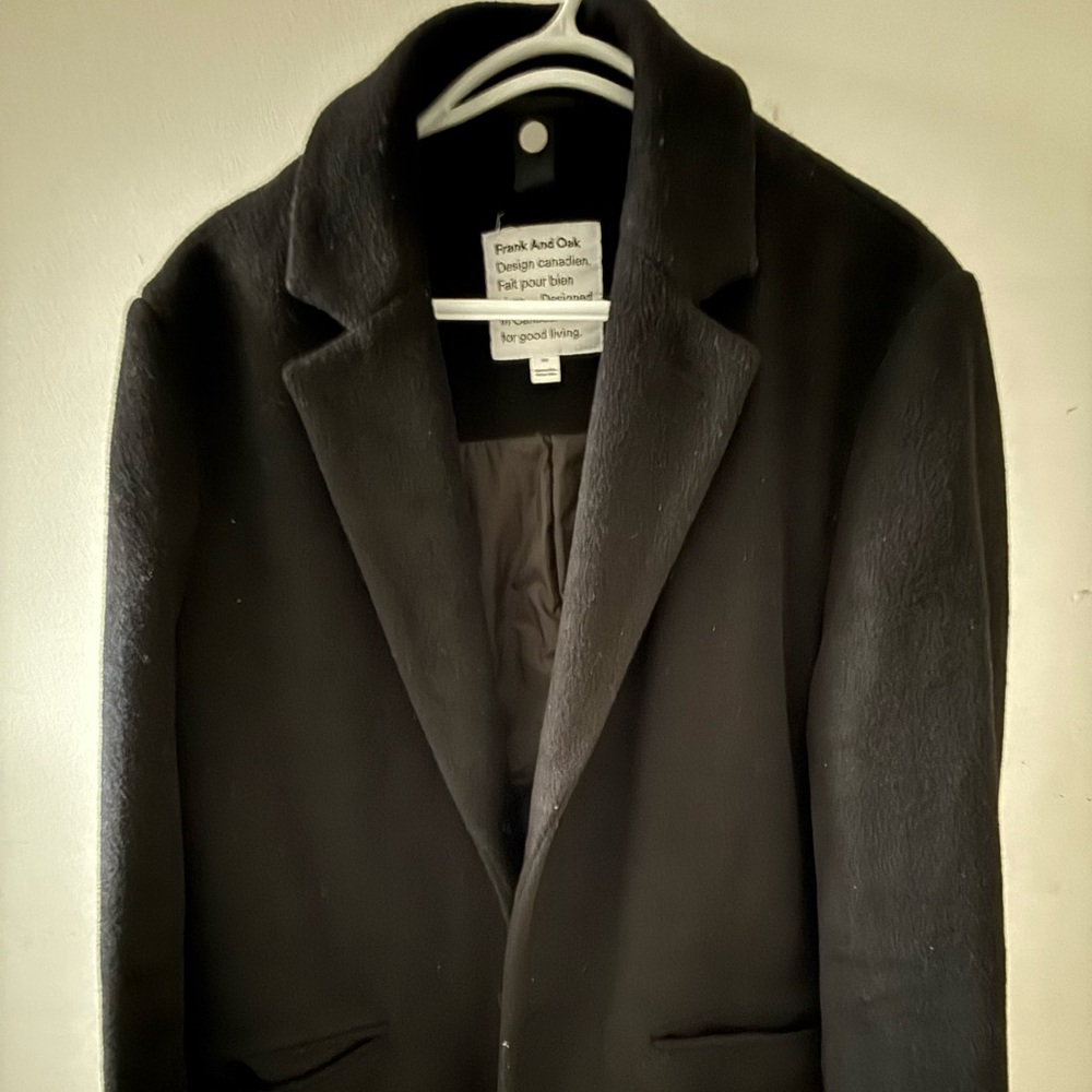 Frank & Oak Black Pea Coat